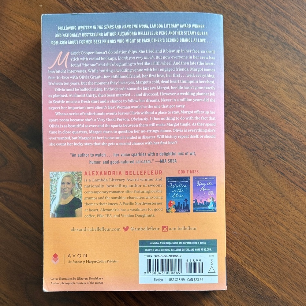 Avon 'Count Your Lucky Stars' Book Cover with Blue and Orange - Picture 2 of 3